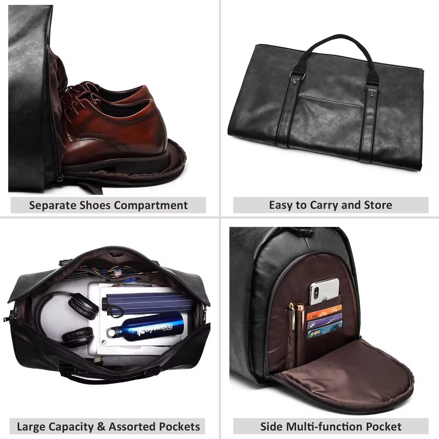 Leather Suit Travel Bag