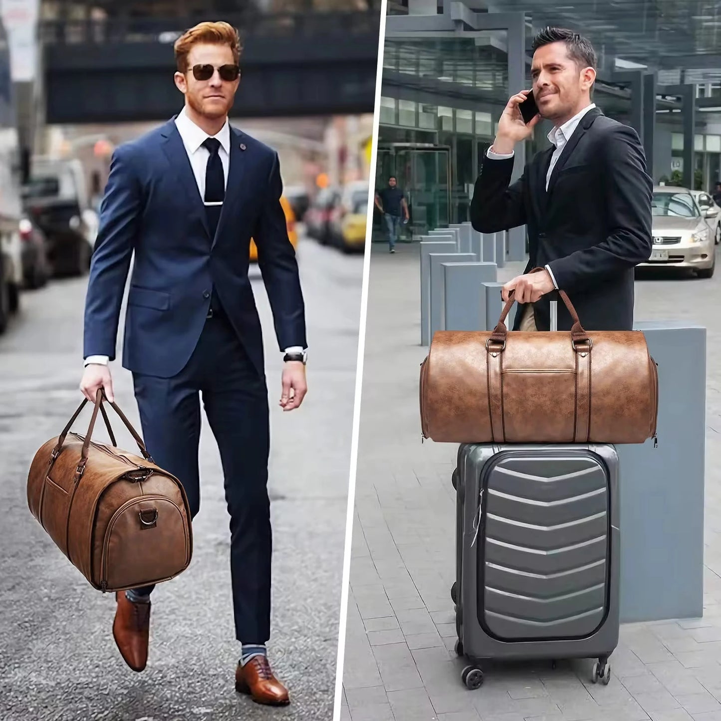 Leather Suit Travel Bag