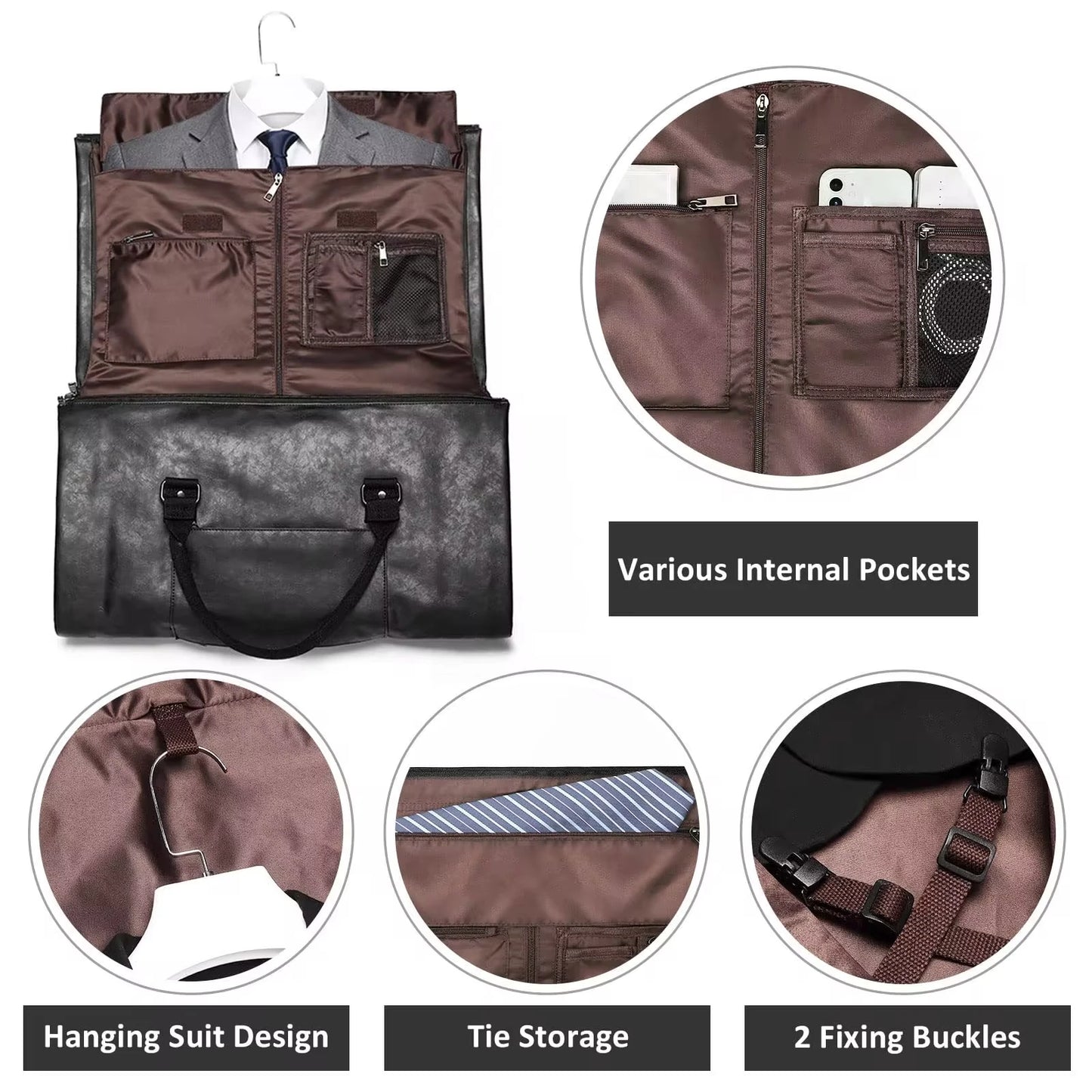 Leather Suit Travel Bag