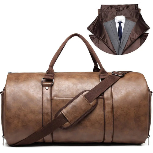 Leather Suit Travel Bag