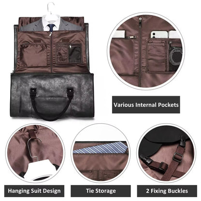 Leather Suit Travel Bag