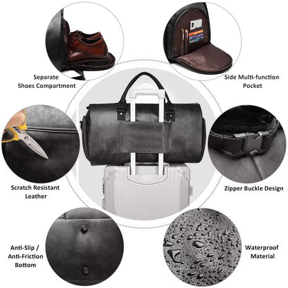 Leather Suit Travel Bag