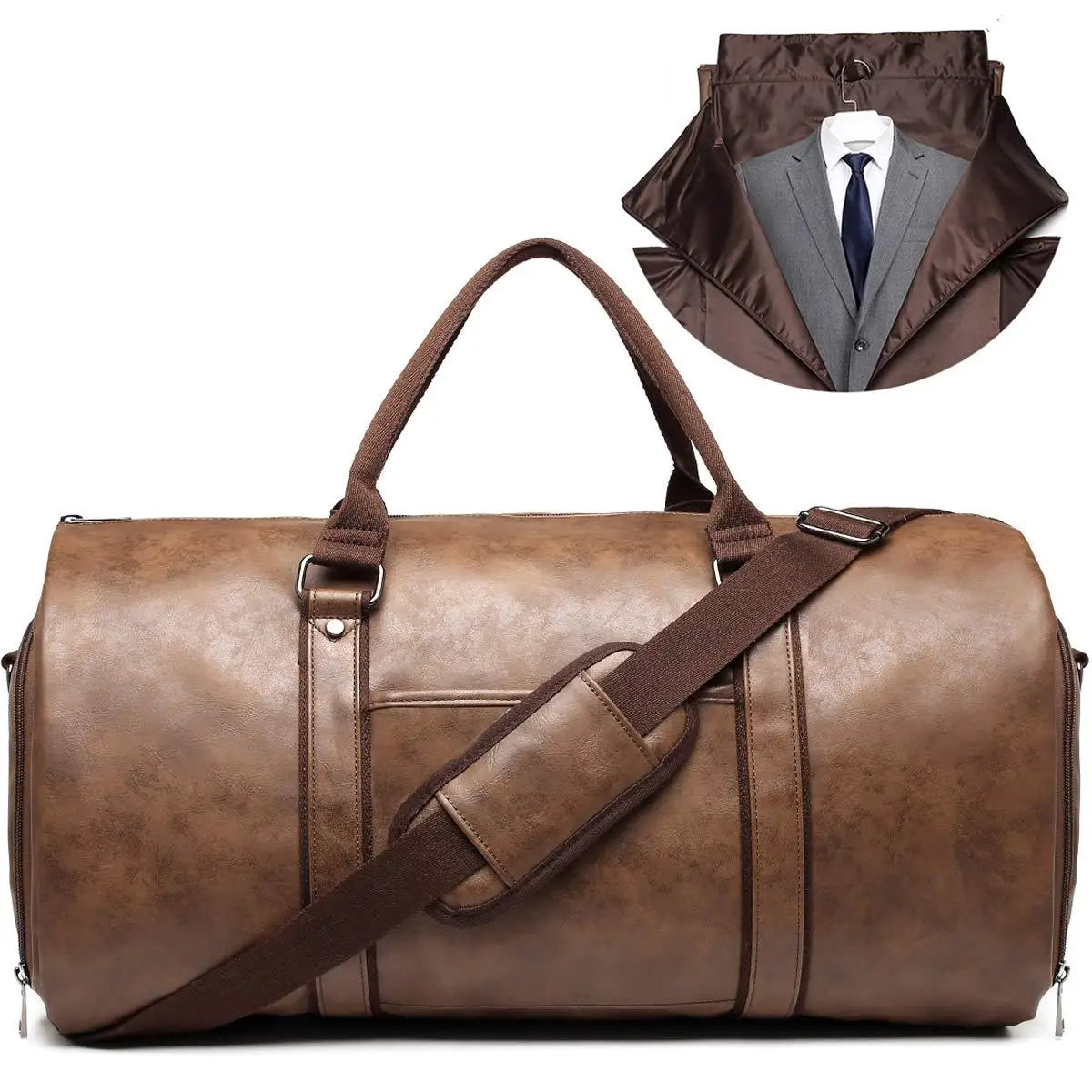 Leather Suit Travel Bag